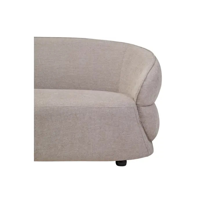 Dolce Curve Chenille Effect Taupe Three Seater Sofa