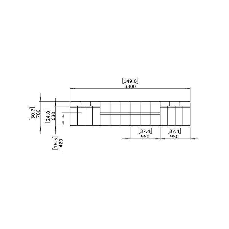Connect Modular 8 U Sectional Sofa