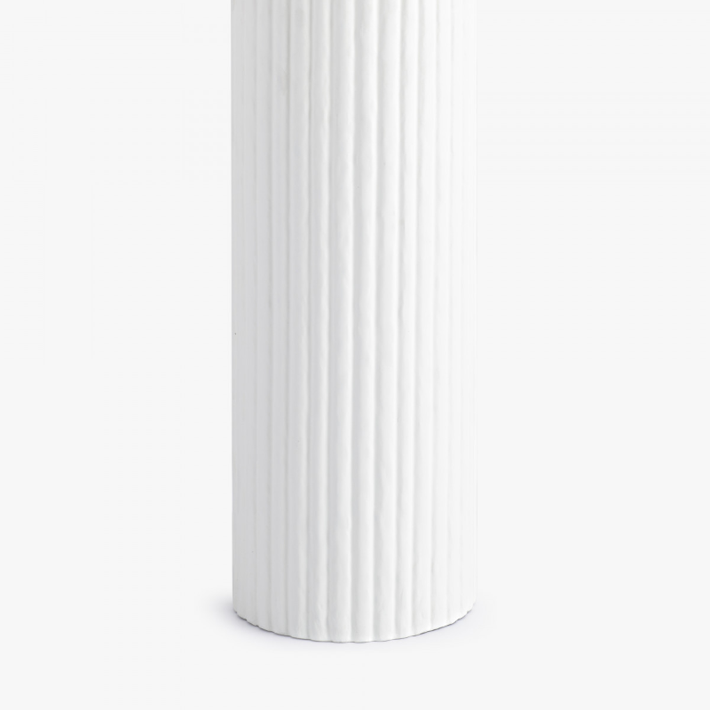 Large Ribbed Gesso Lamp