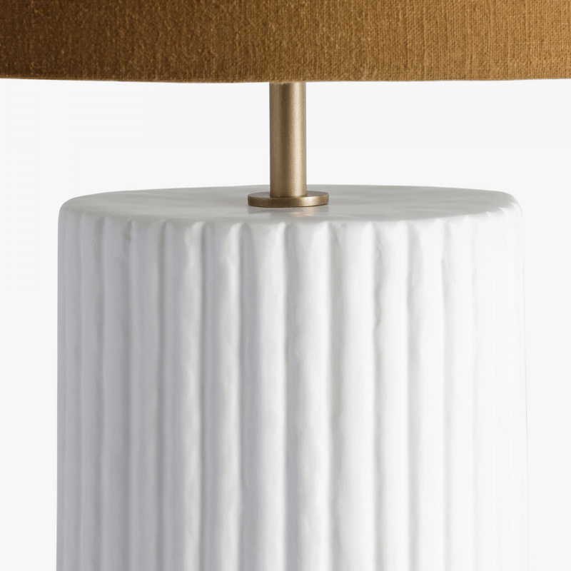 Large Ribbed Gesso Lamp