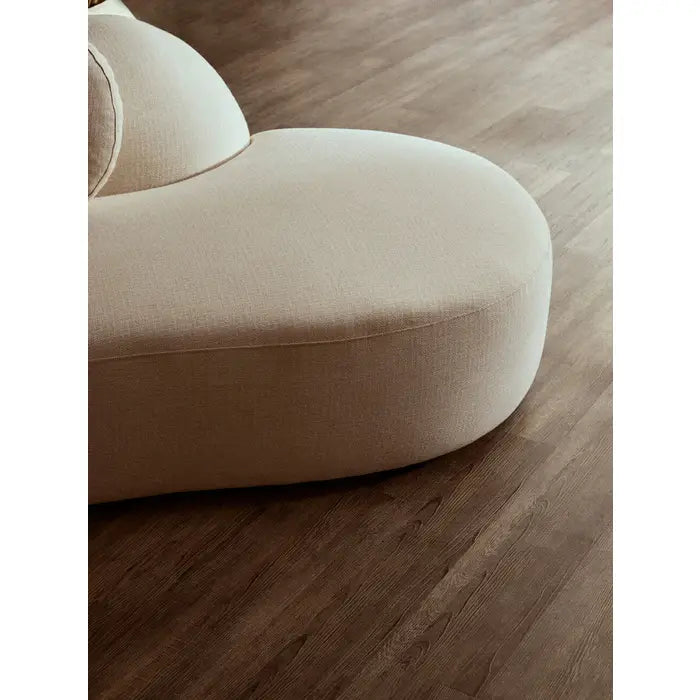 Ombria Cream Linen Fabric 3 Seater Sofa