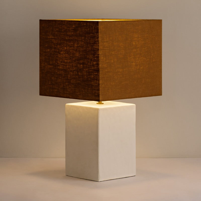 Small Rectangular Gesso Lamp