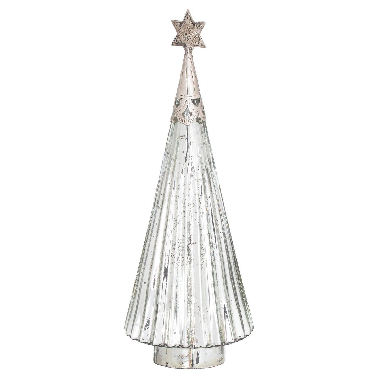 Noel Star Topped Glass Decorative Large Tree