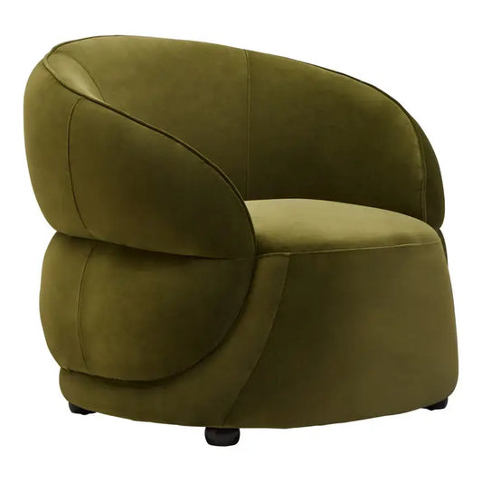 Diano Curve Forest Green Velvet Chair