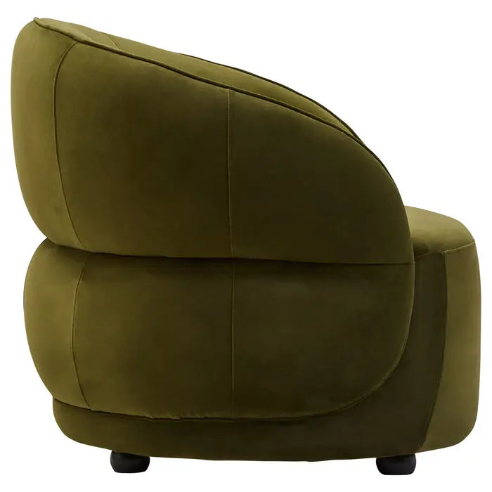 Diano Curve Forest Green Velvet Chair