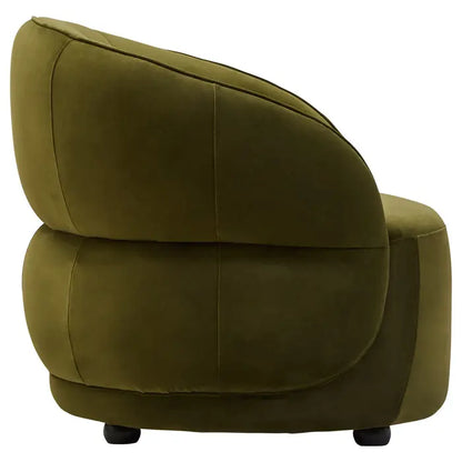 Diano Curve Forest Green Velvet Chair