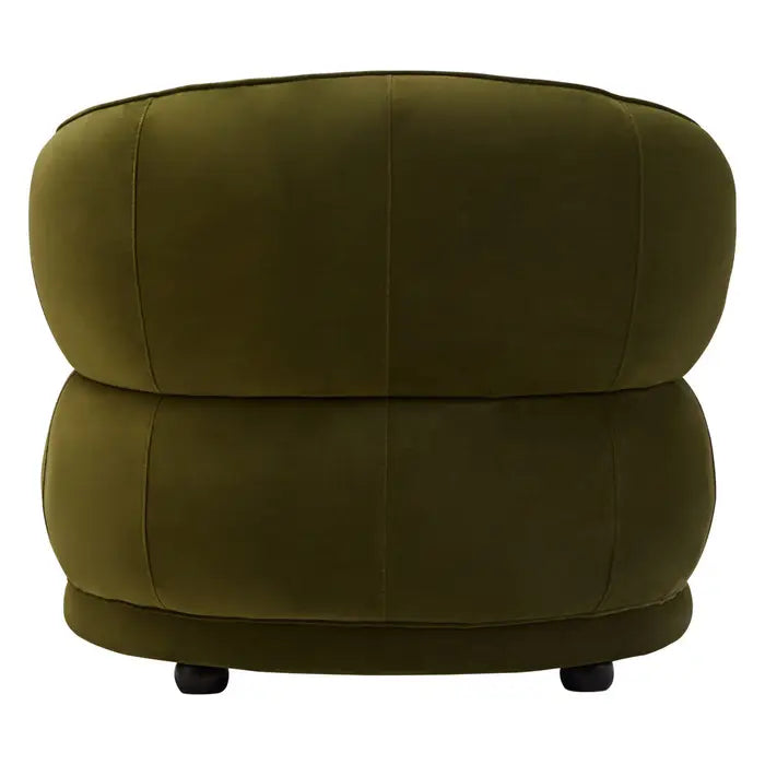 Diano Curve Forest Green Velvet Chair