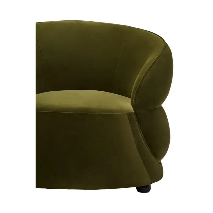 Diano Curve Forest Green Velvet Chair