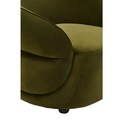 Diano Curve Forest Green Velvet Chair