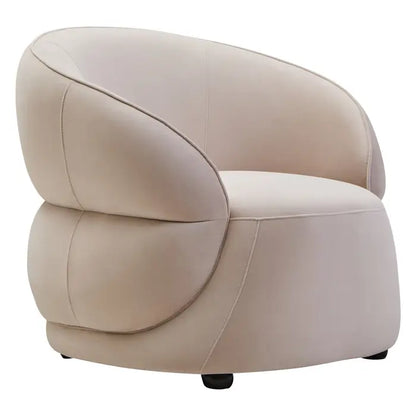 Delia Curve Stone Velvet Chair