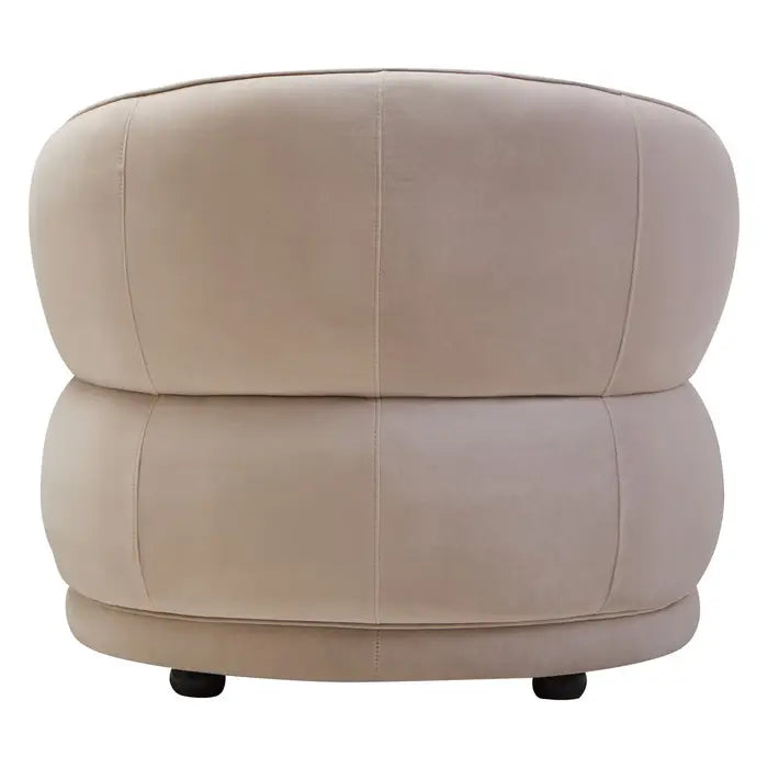 Delia Curve Stone Velvet Chair