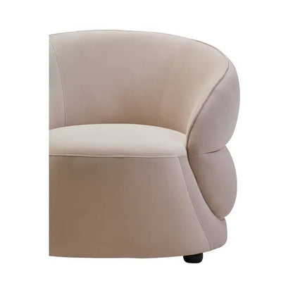 Delia Curve Stone Velvet Chair