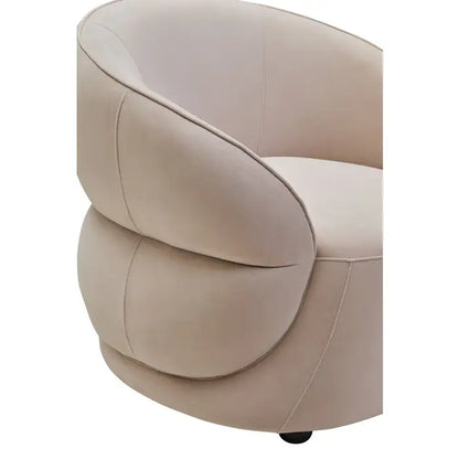 Delia Curve Stone Velvet Chair