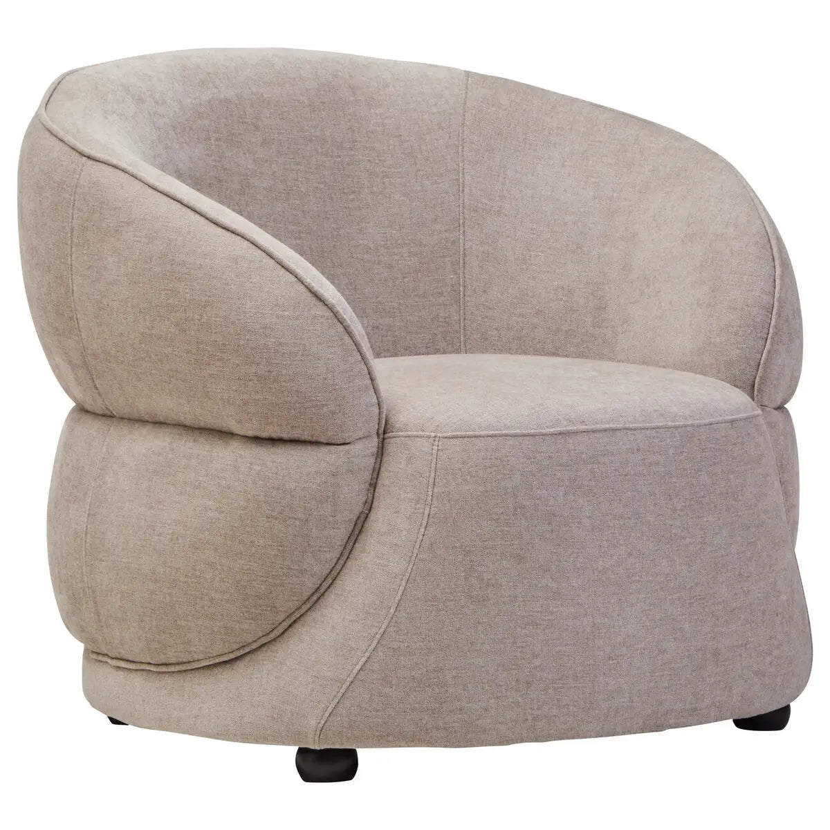 Dolce Curve Chenille Effect Taupe Chair