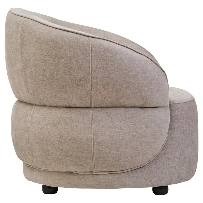 Dolce Curve Chenille Effect Taupe Chair