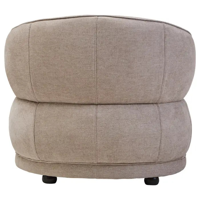 Dolce Curve Chenille Effect Taupe Chair