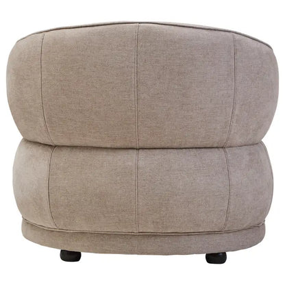 Dolce Curve Chenille Effect Taupe Chair