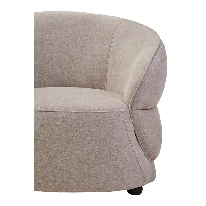 Dolce Curve Chenille Effect Taupe Chair