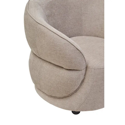 Dolce Curve Chenille Effect Taupe Chair
