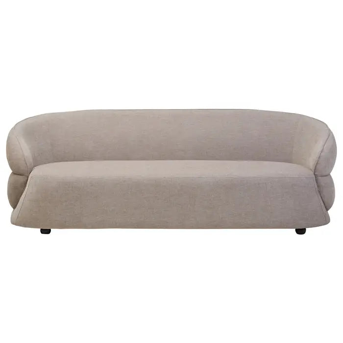 Dolce Curve Chenille Effect Taupe Three Seater Sofa