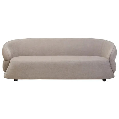 Dolce Curve Chenille Effect Taupe Three Seater Sofa