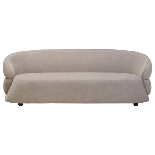 Dolce Curve Chenille Effect Taupe Three Seater Sofa