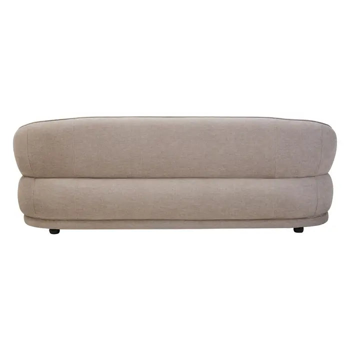 Dolce Curve Chenille Effect Taupe Three Seater Sofa