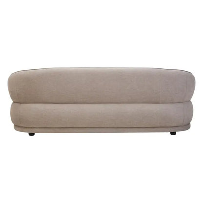 Dolce Curve Chenille Effect Taupe Three Seater Sofa