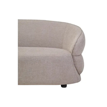 Dolce Curve Chenille Effect Taupe Three Seater Sofa