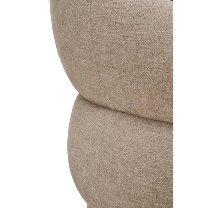 Dolce Curve Chenille Effect Taupe Three Seater Sofa