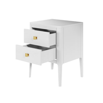 Abberley Bedside - White - 2 Drawers