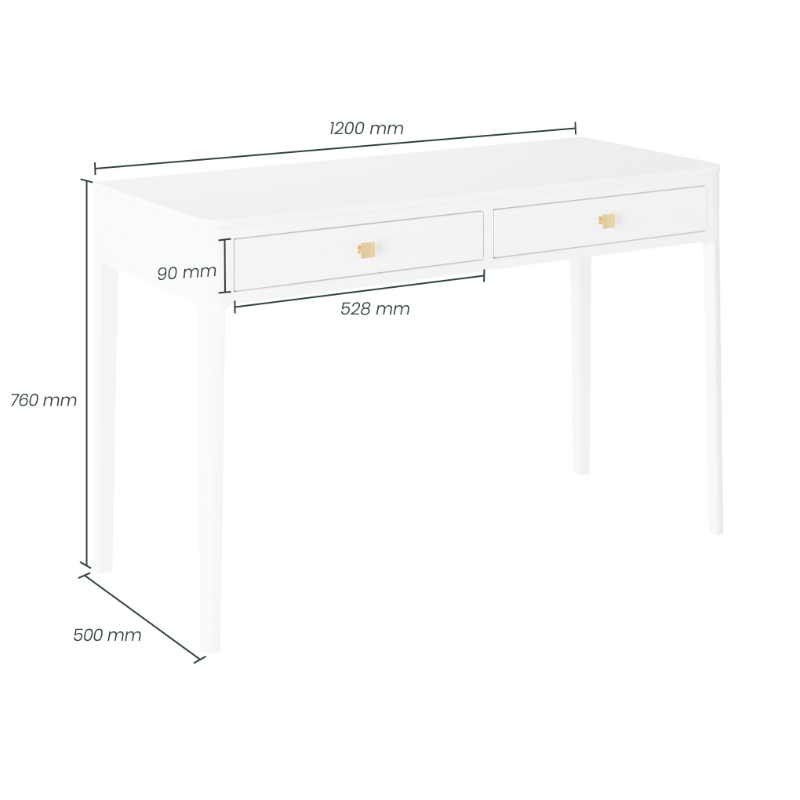 Abberley Desk - White