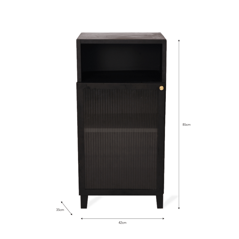 Adelphi Single Cabinet - Black Garden Trading