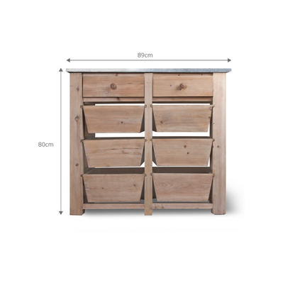 Aldsworth 8 Drawer Storage Unit - Natural