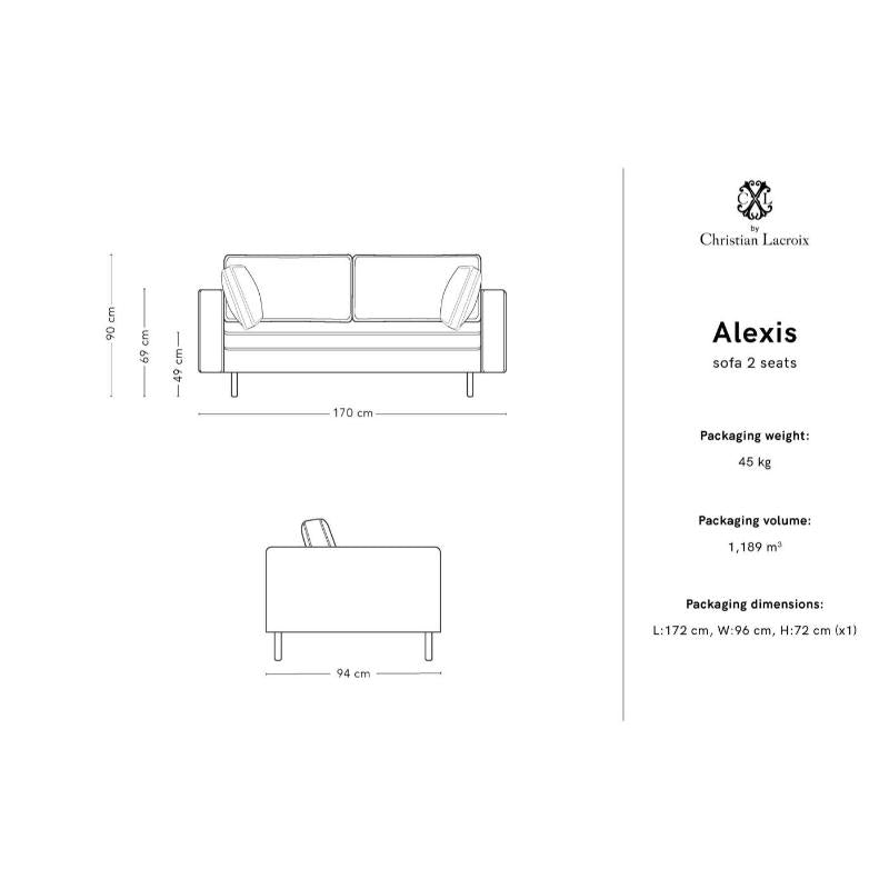 Alexis Two Seater Sofa - Light Beige