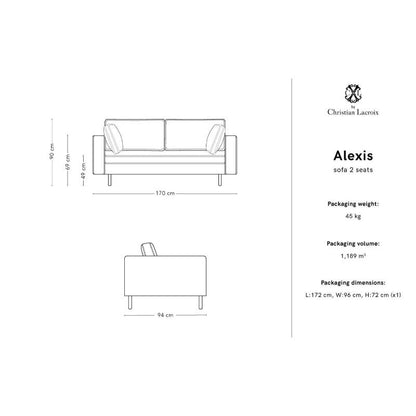 Alexis Two Seater Sofa - Light Beige