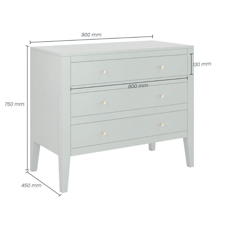 Alton Chest of Drawers - Grey