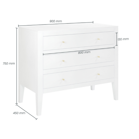 Alton Chest of Drawers - White