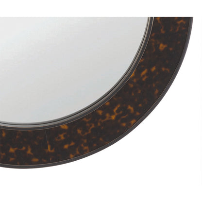 Arno Medium Round Mirror Tortoiseshell Finish