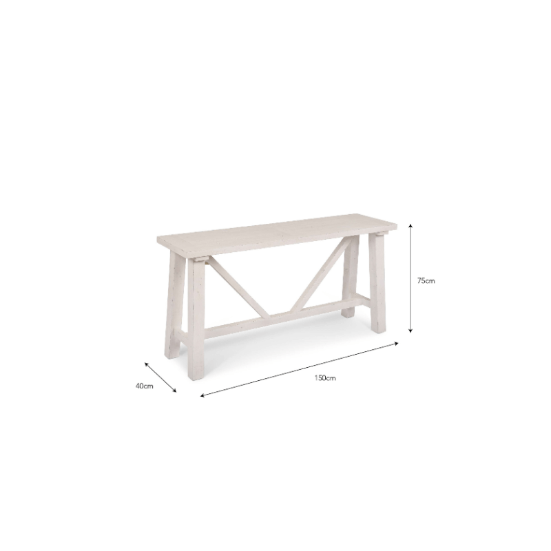 Ashwell Console Table - Whitewash