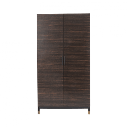 Bali 2 Door Wardrobe - Ebony & Matte Black