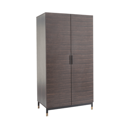 Bali 2 Door Wardrobe - Ebony & Matte Black