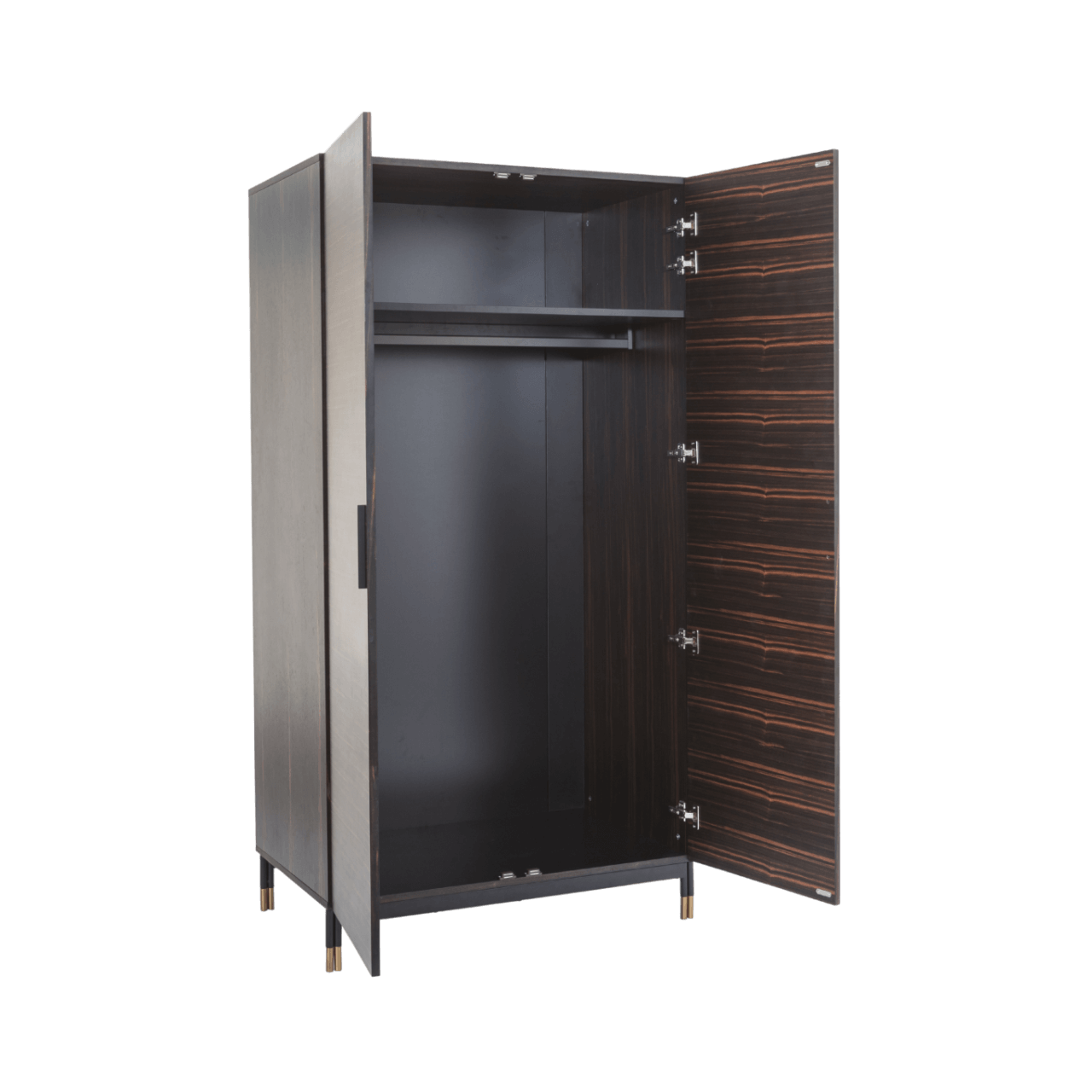 Bali 2 Door Wardrobe - Ebony & Matte Black