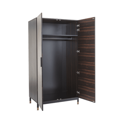 Bali 2 Door Wardrobe - Ebony & Matte Black