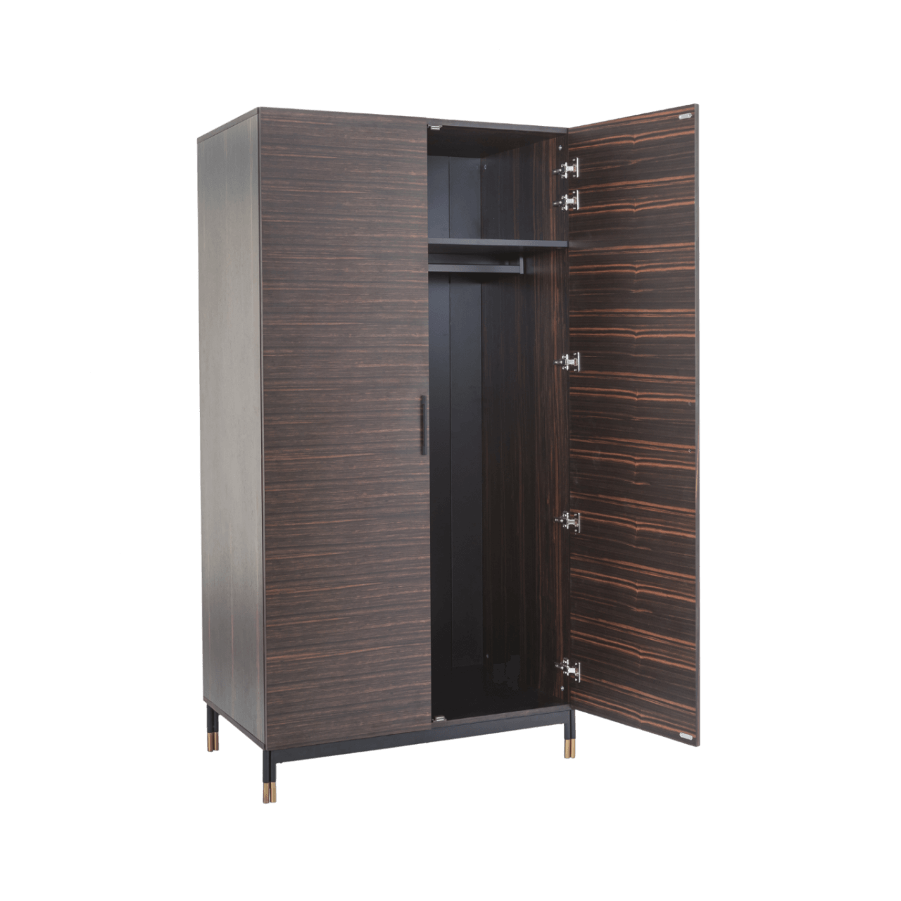 Bali 2 Door Wardrobe - Ebony & Matte Black