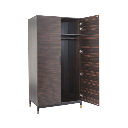 Bali 2 Door Wardrobe - Ebony & Matte Black