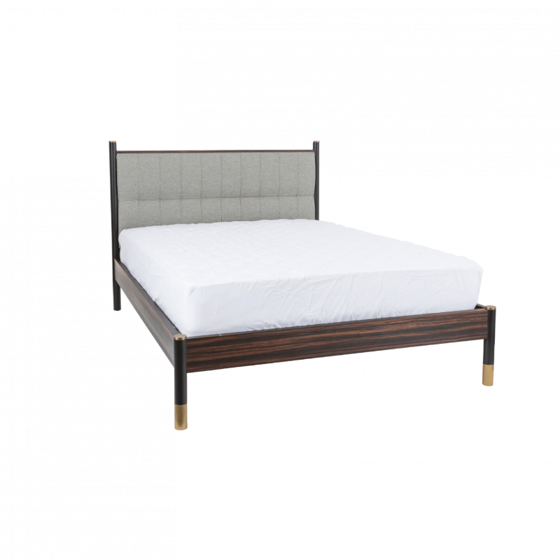 Bali Ebony Bed In Grey - Kingsize