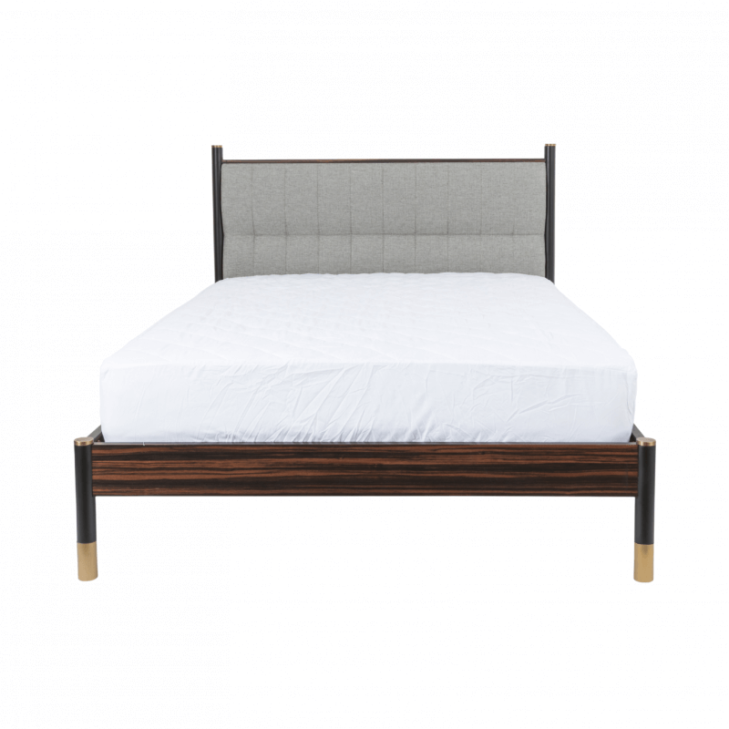 Bali Ebony Bed In Grey - Kingsize