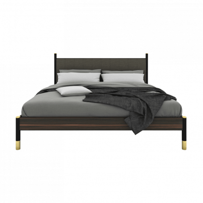 Bali Ebony Bed In Grey - Kingsize