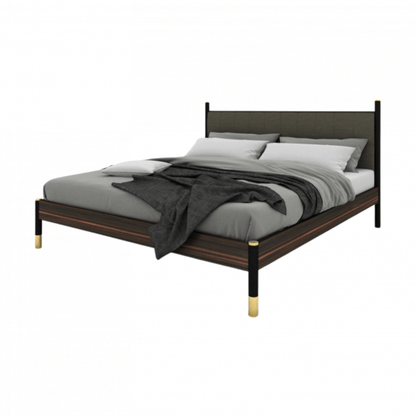 Bali Ebony Bed In Grey - Kingsize